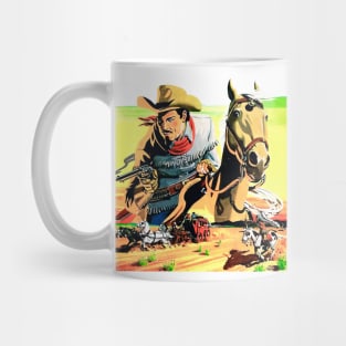 Desert Buffalo Bill Western Robbery Cowboy Retro Comic Mug